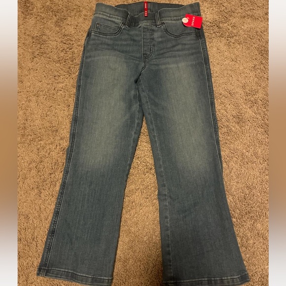 SPANX Denim - Denim cropped kick flare pants PETITE 👖spanx